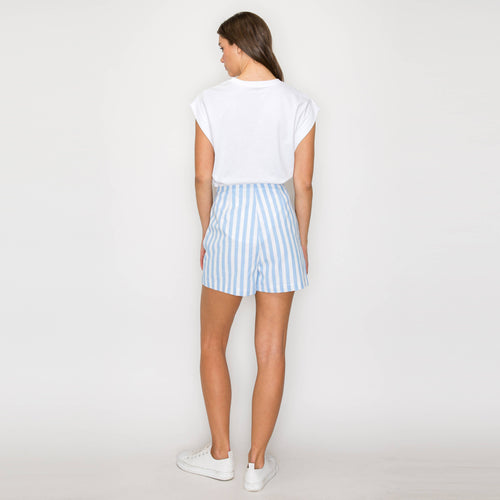 Ruffle Ruffle Stripe Skort - Blue & White Stripe