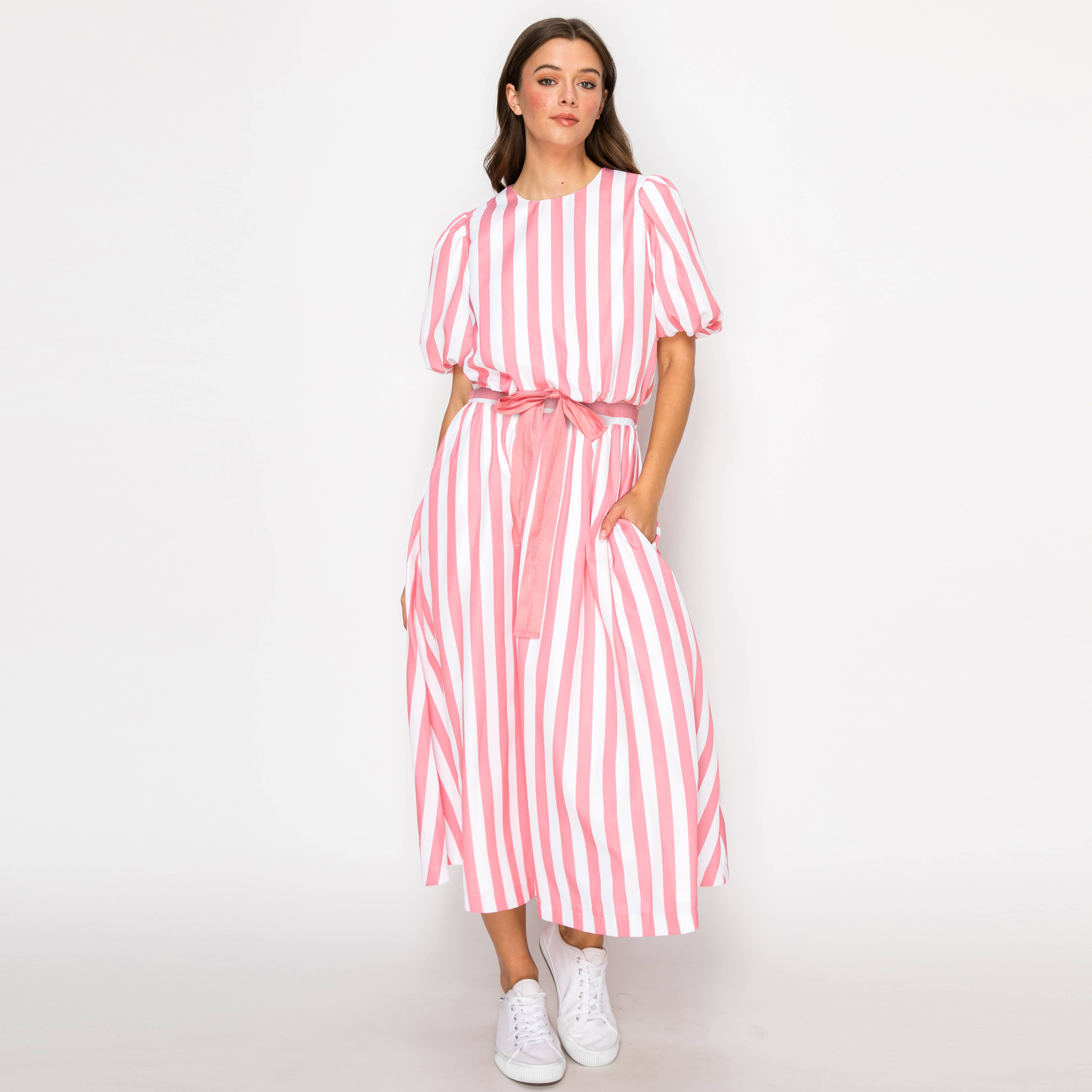 Bubble Gum Pink Stripe Set
