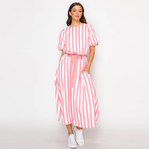Bubble Gum Pink Stripe Set