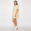 Little Wild Flower Print Twill Shirts Mini Dress