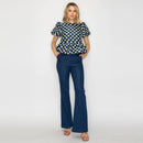 Flower Polka Dots Peplum Top