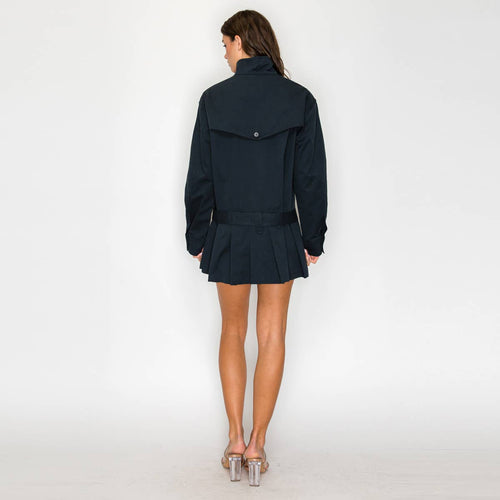 The Harper Pleated Trench Jacket