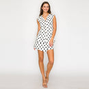 I LOVE POLKA DOTS White Skort