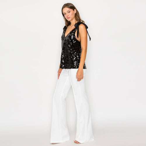 Sparkle little star top - BLACK