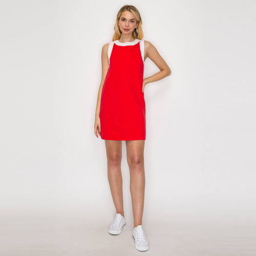 Red & White Retro Mod Look Mini dress