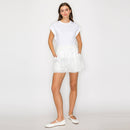 Pure White Cotton Shorts