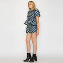 Flower Polka Dots Peplum Top