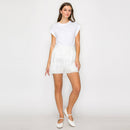Pure White Cotton Shorts