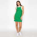 Kelly Green & White Retro Mod Look Mini dress - LWD2903