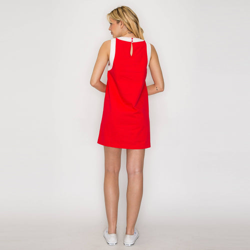 Red & White Retro Mod Look Mini dress