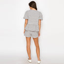 Black & White Summer French Boucle Shorts
