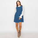 Scallop lover denim mini dress