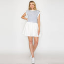 Marine Blue Stripe Mini Dress