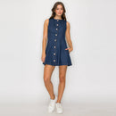 Everyday Indigo Denim Mini Dress -LWD2845