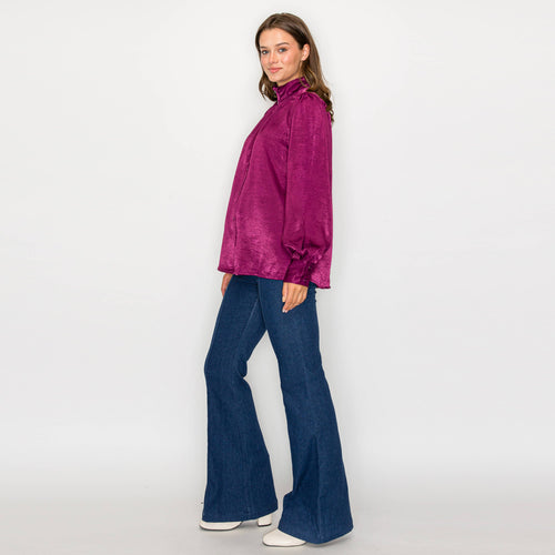 Good plum satin blouse