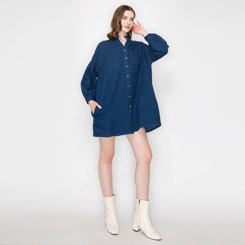 Denim mini dress