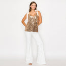 Sparkle little star top - CHAMPAGNE