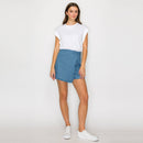 Ruffle Ruffle denim skort