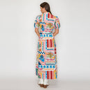 Dreamy Desert Print Shirts Midi Dress