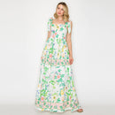Summer Romantic Garden with Shell Maxi Dress