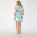 Summer Romantic Garden with Shell Blue Mini Dress