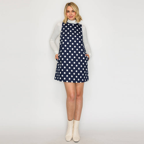 I LOVE POLKA DOTS Navy Mini Dress