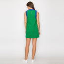 Green & Blue Retro Mod Look Mini dress