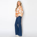 Golden Mustard Floral Blouse