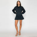 The Harper Pleated Trench Jacket