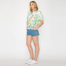 Summer Romantic Garden with Shell White Blouse