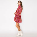 Gypsy Paisley Dramatic Sleeve Mini Dress