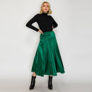 ESSENTIAL Satin Skirt for Every Girl - Dark Green