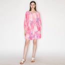 Abstract print off shoulder mini dress - LWD2573