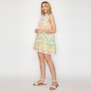 Lemon Yellow Jungle mini dress