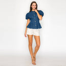 La Belle Denim Blouse