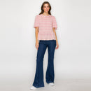 Rose pink with White Embroidery Lovely top