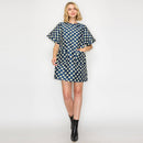 Flower Polka Dots Mini Dress