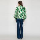 Emerald Garden Bow-Tie Blouse