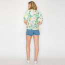Summer Romantic Garden with Shell White Blouse