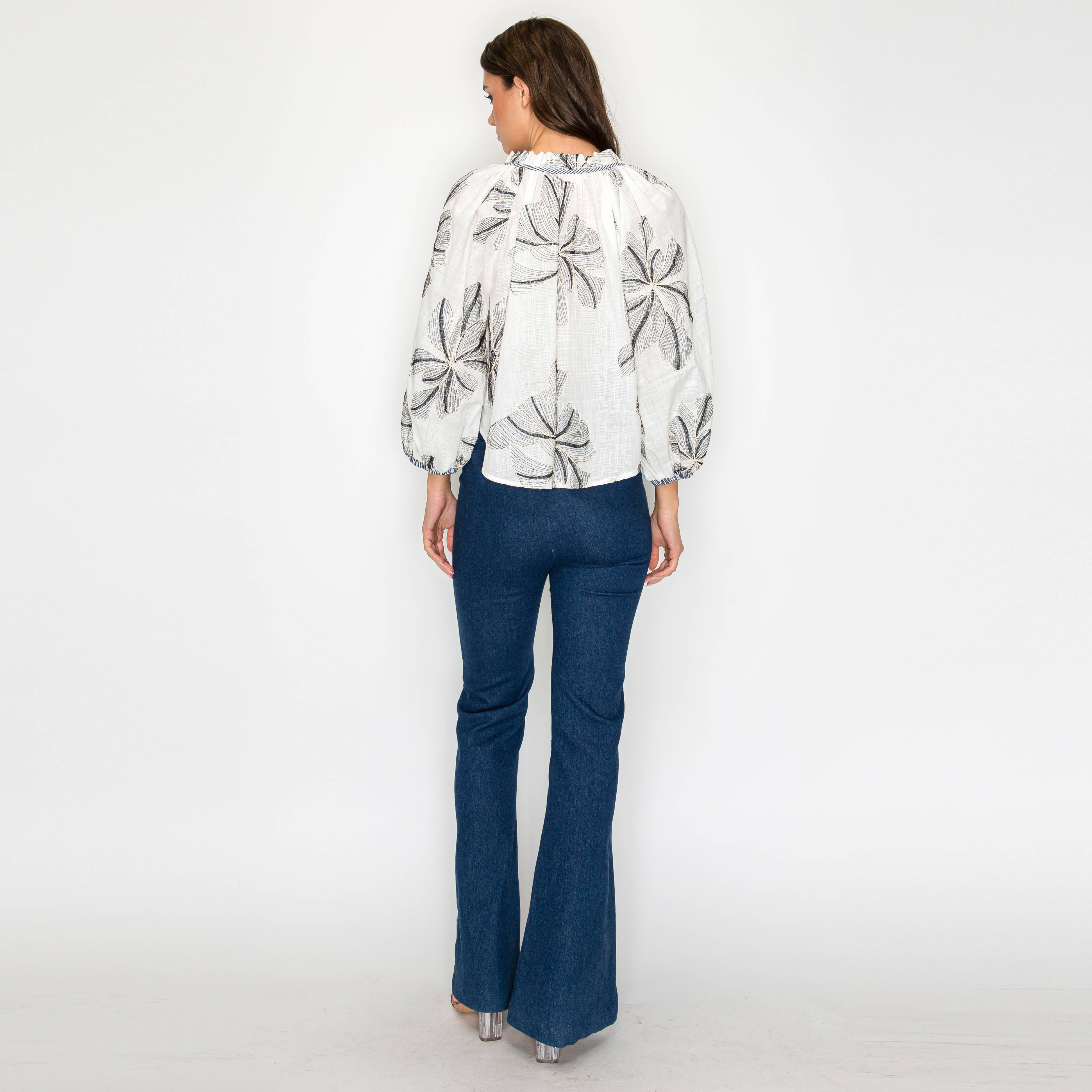 Palm Breeze Artist Blouse