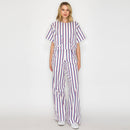 Ruffle Ruffle Stripe Top - Blue & Red stripe