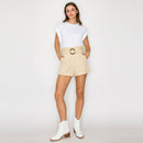 Little Wild Flower Print Twill Shorts