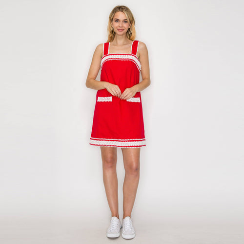 Red Dolly Lace Mini dress
