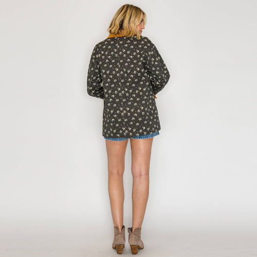 Meadow Stroll Floral Quilted Barn Jacket
