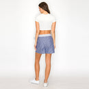 Blue Breeze Mixed-Stripe Wrap Skort