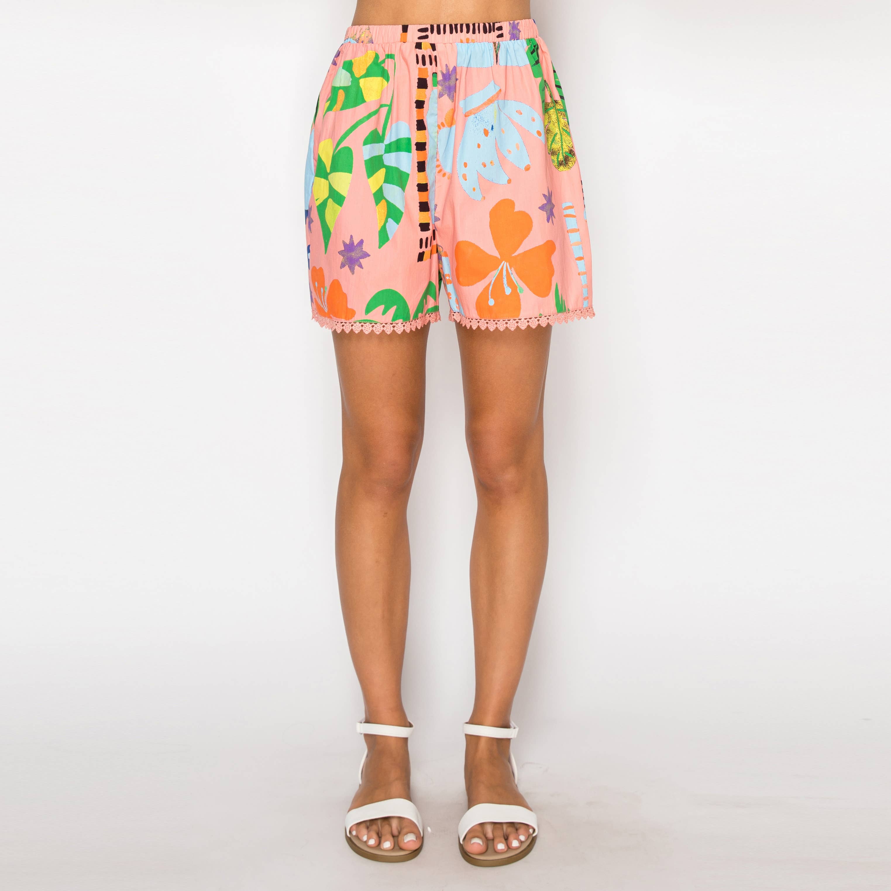Coral Retro Tropical Print SET