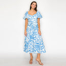 Santorini Swirl Midi Dress