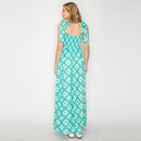 Mint Geo Lace Print Maxi Dress