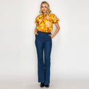 Merigold Rose Print Blouse with Tie