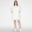 Cotton eyelet shirts mini dress